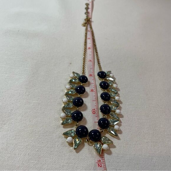 J. Crew statement necklace blues and gold - Picture 3 of 7